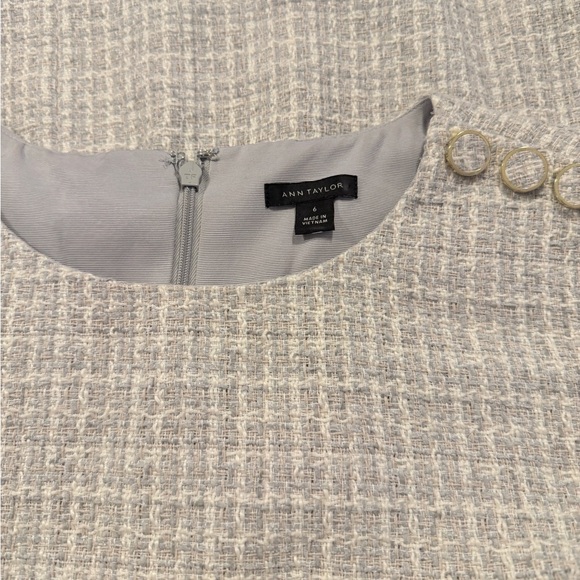 ANN TAYLOR GRAY TWEED SHEATH DRESS 6 - Picture 4 of 12